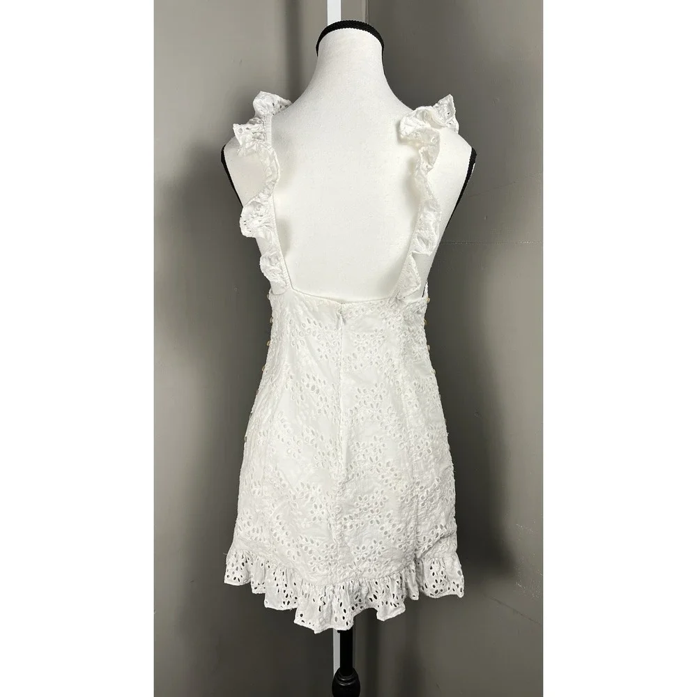 Majorelle Revolve M Sunny Daze Dress in White Lace Floral Cutecore Girly Flirty